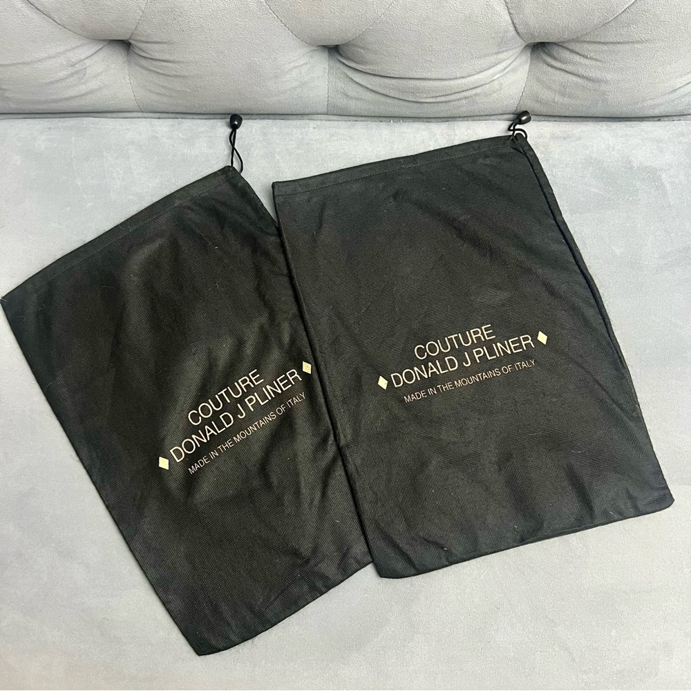 COUTURE DONALD J PLINER Set of 2 Black Dust Bags 14.5x10.25 inches